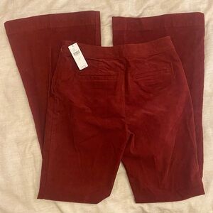 Anthropologie Red Wide Leg Pants